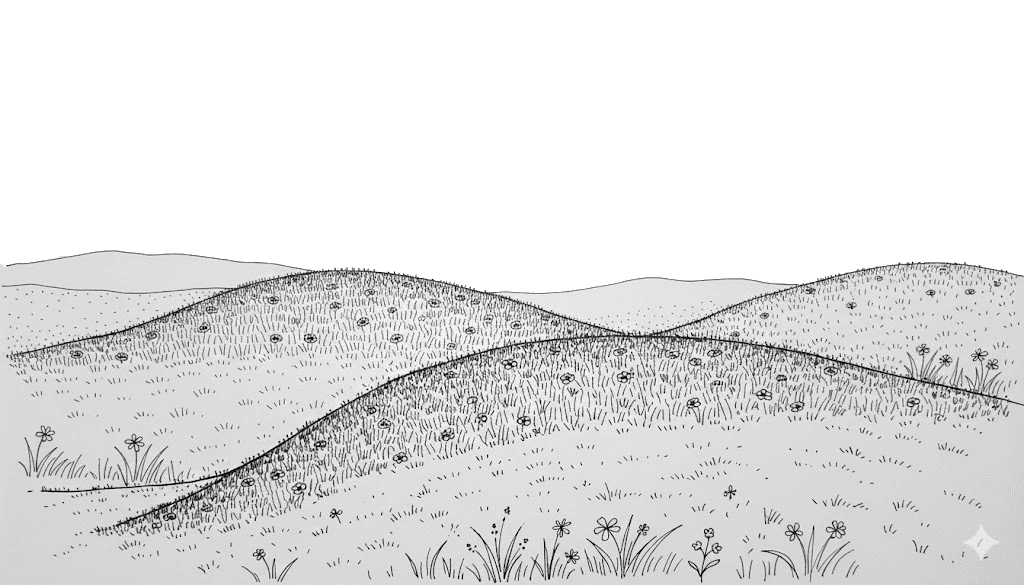 Layered meadow background